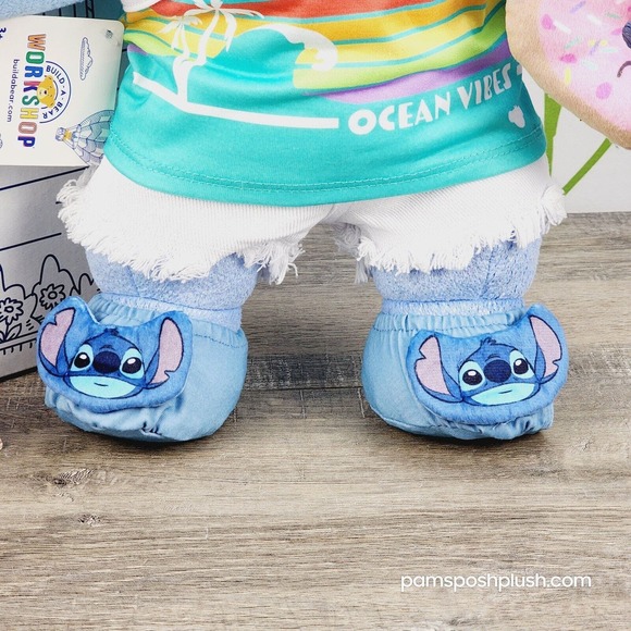 Build A Bear Disney100 Stitch Celebration Plush Disney 100 Slippers - Picture 6 of 9